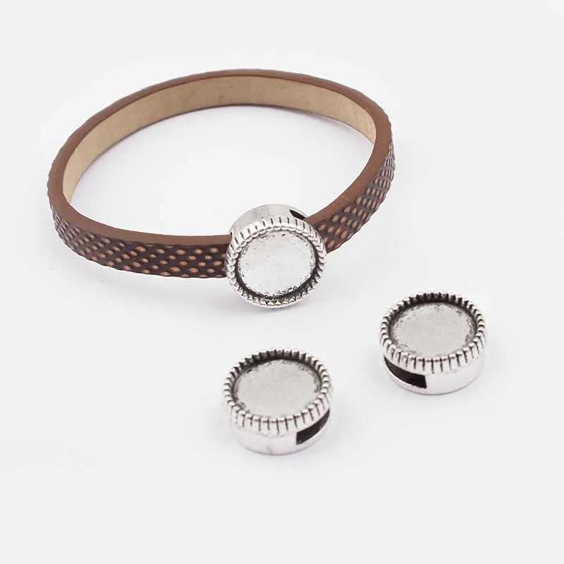 Тибетские Серебряные Круглые круглые ползунки для шнурков 8 мм 9 20 шт. 10 12