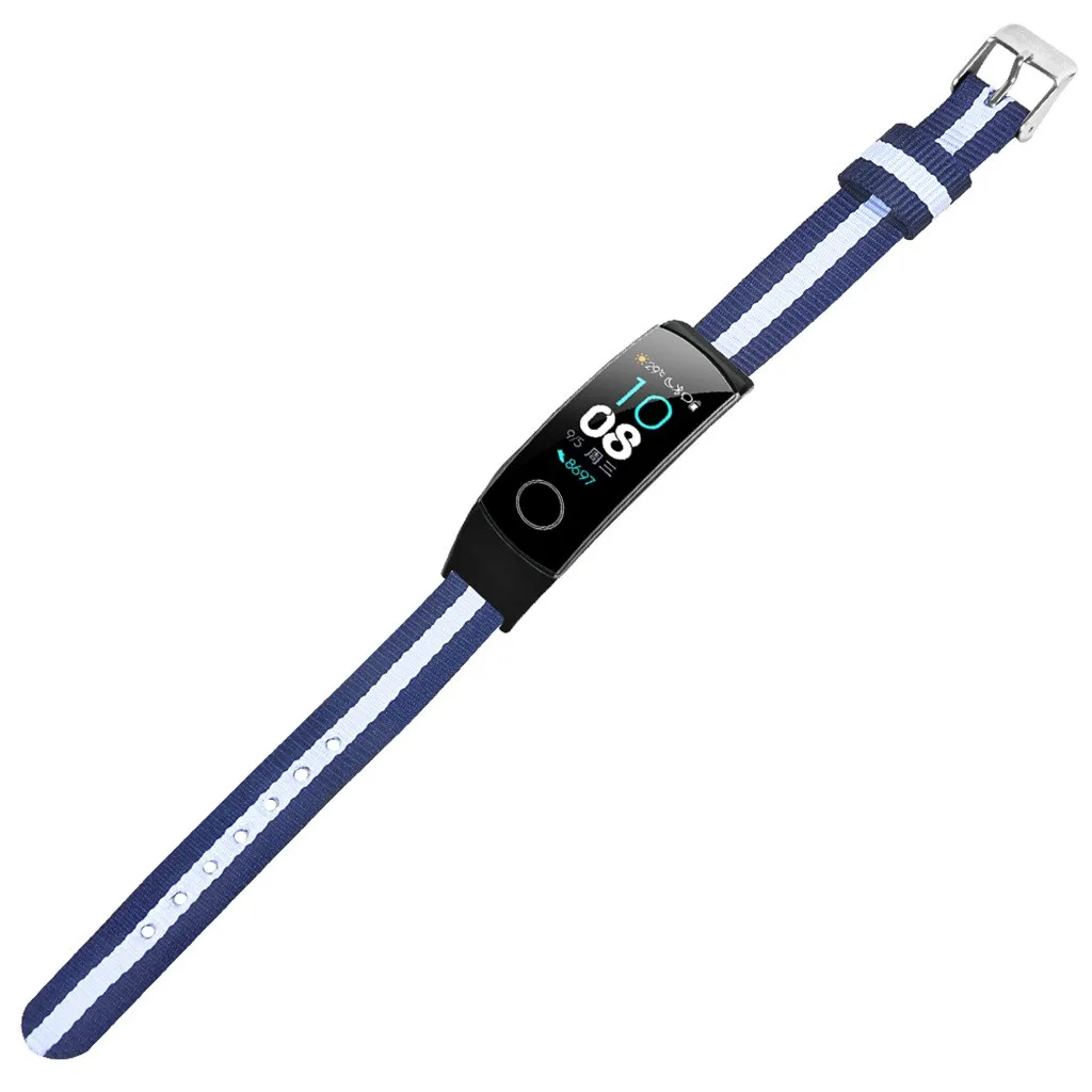 Kinganda Роскошные нейлоновые часы на ремешке для Huawei Honor Band 5/4 тканевые