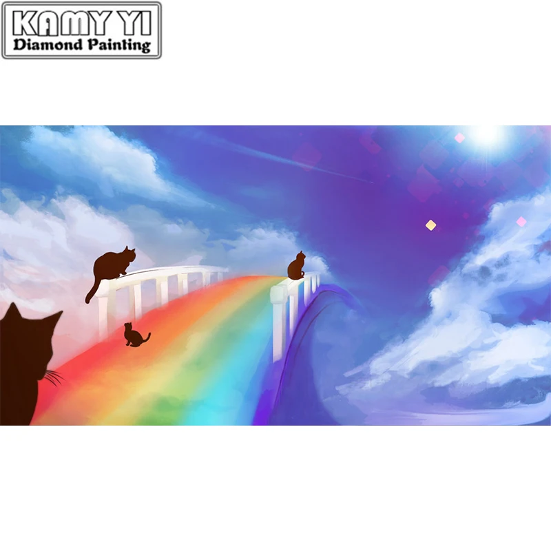 Алмазная 5D Вышивка сделай сам узор радужная перемычка алмазная живопись вышивка
