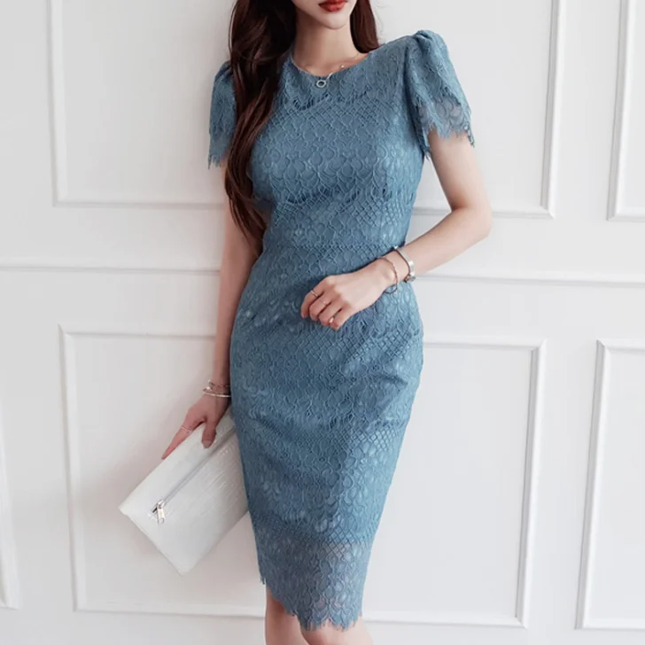 Летнее элегантное вечернее платье 2019 голубое розовое маленькое сексуальное