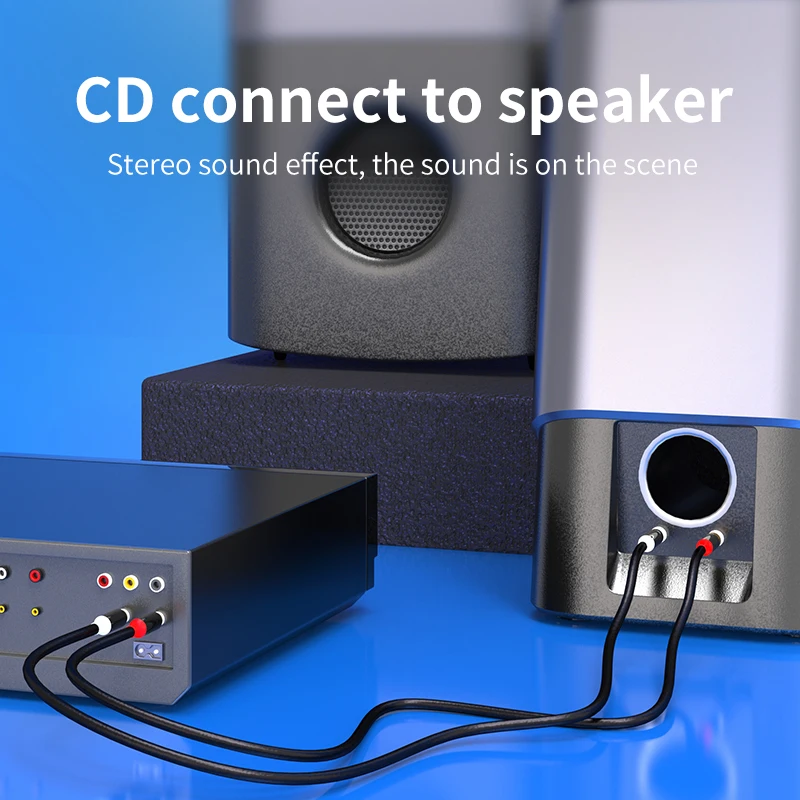 Аудио кабель Unnlink Hifi 2RCA к аудио OFC AV R/L для ТВ CD DVD подключение усилителю динамика 0 5