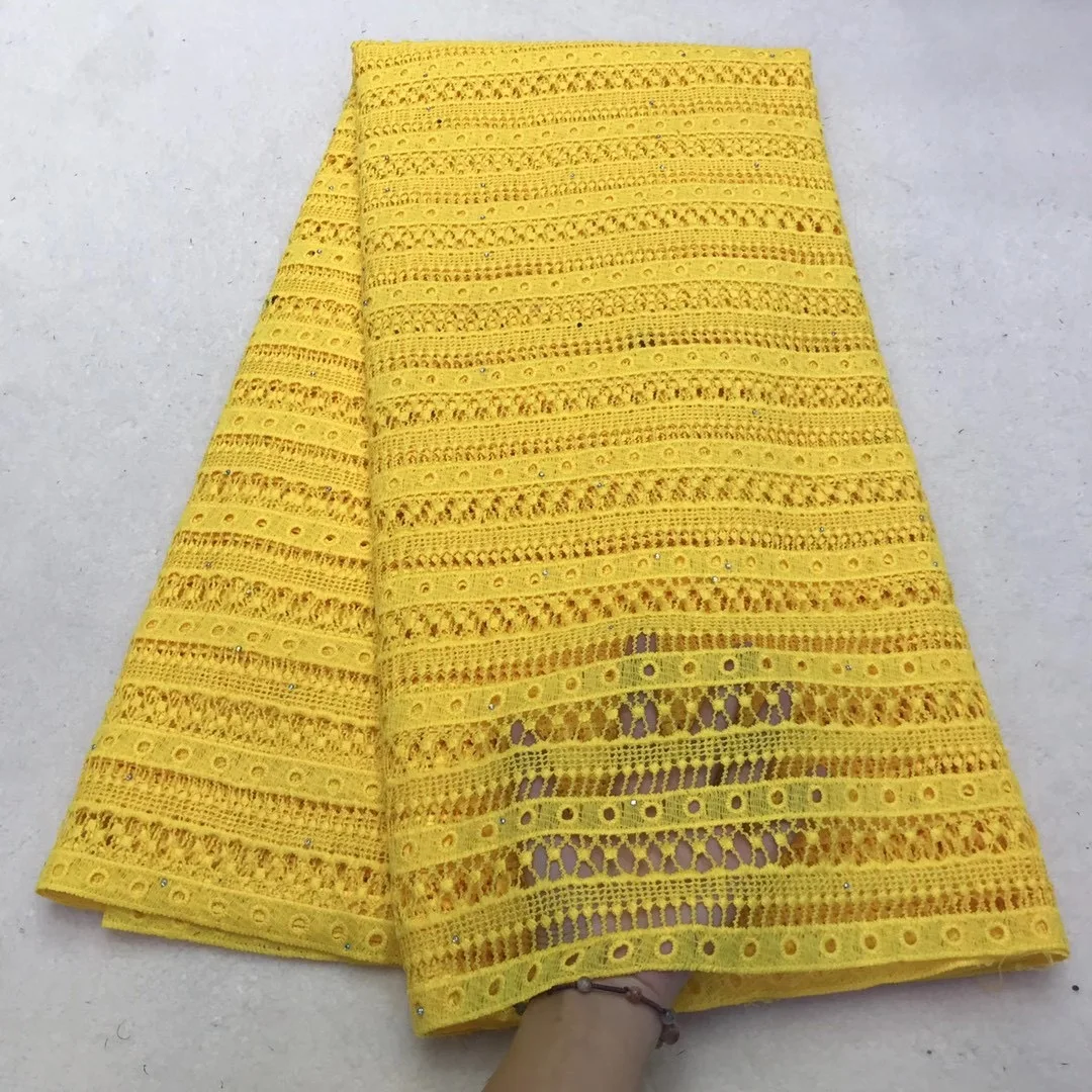 

High Quality African Cord Lace Fabric African Guipure Lace Nigeria Water-soluble Lace Fabric Women's Evening Dress J4416