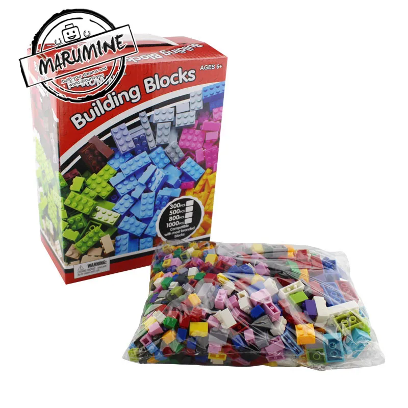 MARUMINE 1000 шт Строительные Кирпичи совместимы с Decool Enlighten Blocks Pixel Cube опорная пластина модель игрушки для детей подарок