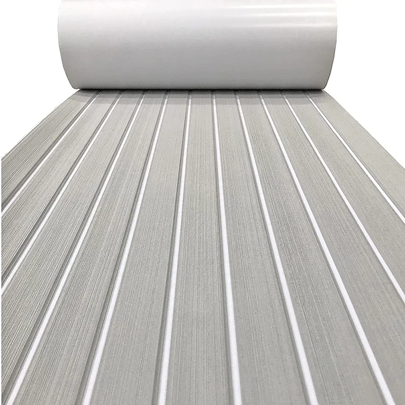 

EVA Foam Boat Decking Sheet Pad Anti-Skid Faux Teak Synthetic Yacht Marine Flooring Mat Accessories Self-Adhesive 2400*450MM