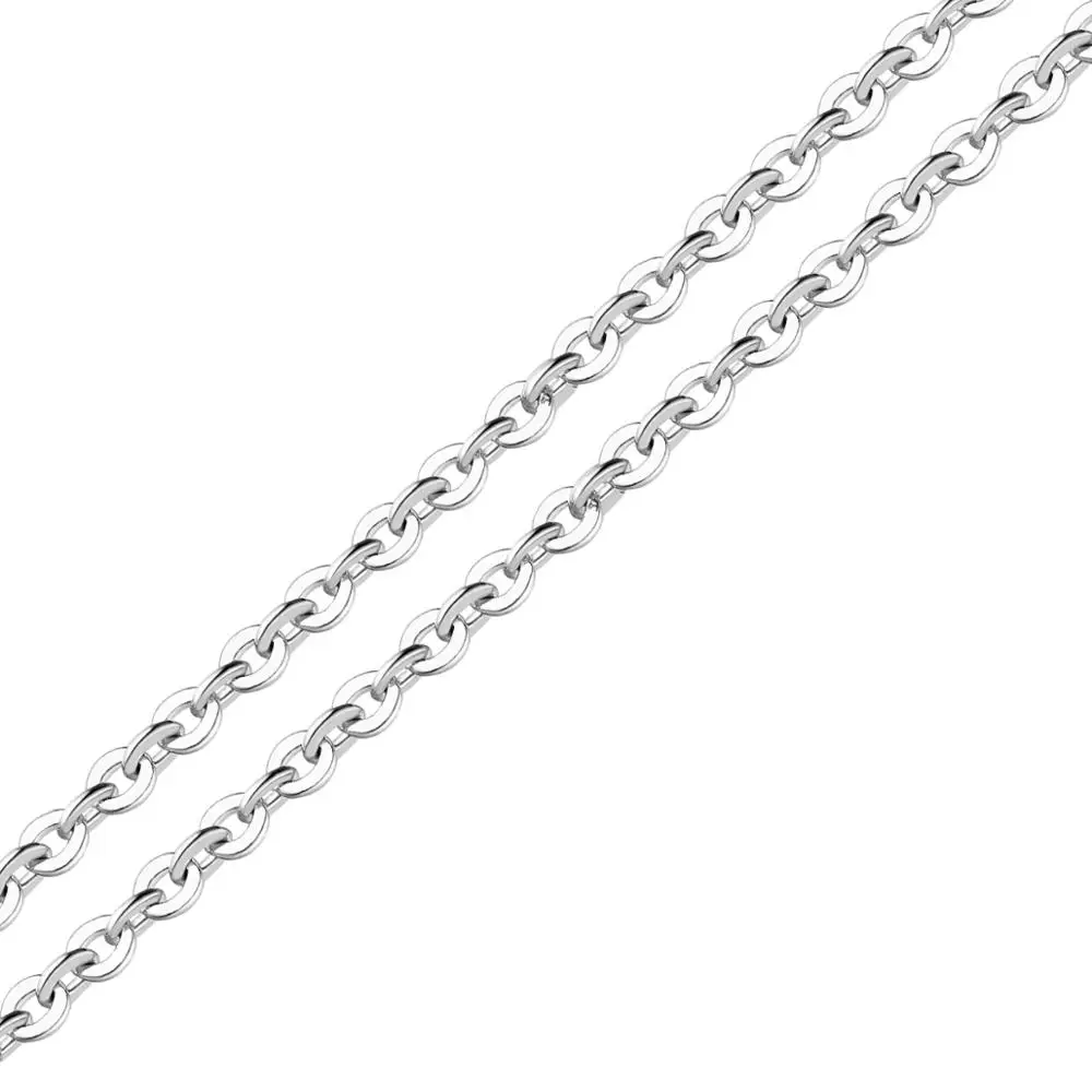 Цепь из нержавеющей стали с черными/золотыми звеньями ожерелье кабель 2 мм в