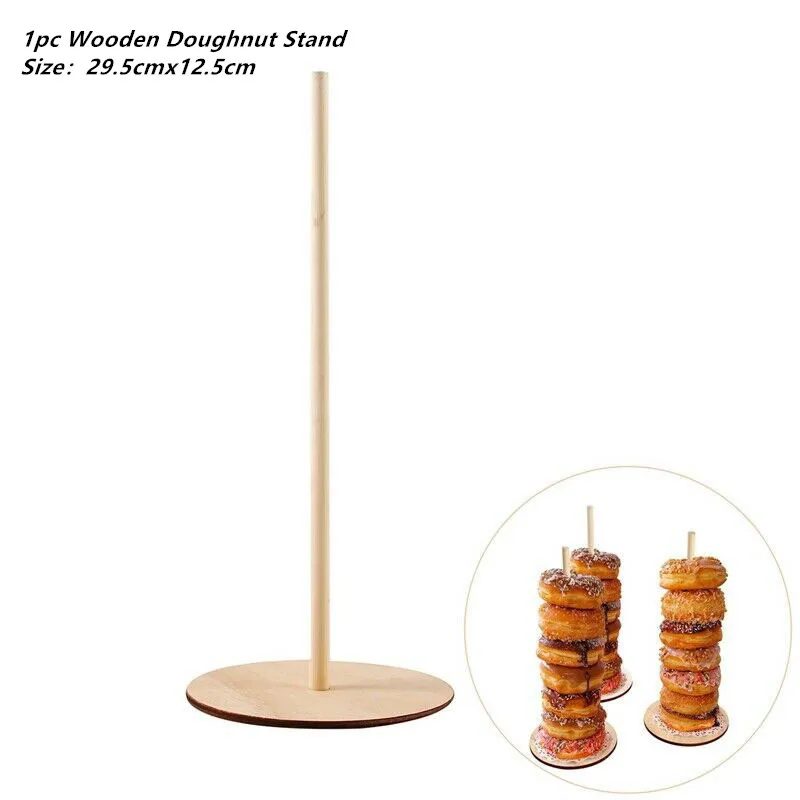 Donut Stand 1pcs Пончик тематические праздничные бумажные соломинки 10 шт. чай время пончики десерт для маленьких детей события День Рождения украшения питьевой соломы поставки - Цвет: Donut Stand 1pcs
