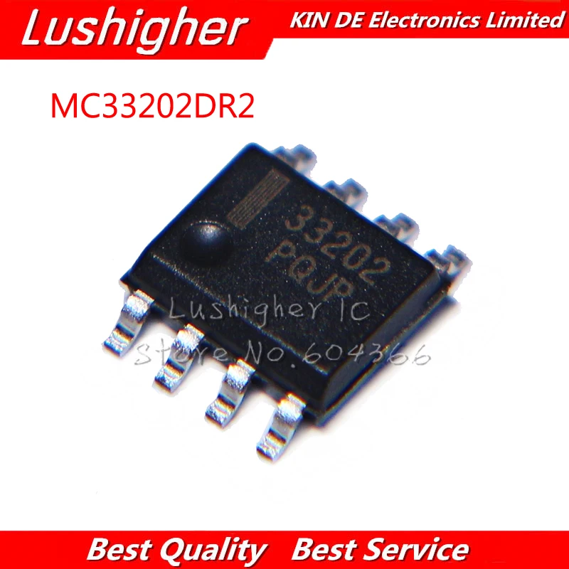 

10pcs MC33202DR2 MC33202 SOP-8 SMD Operational Amplifier