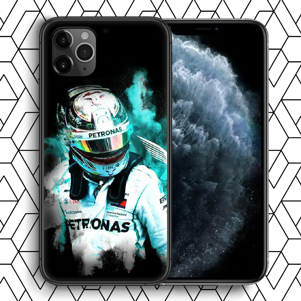 

Hamilton F1 racing racer Phone Case For iPhone 4 4s 5 5S SE 5C 6 6S 7 8 Plus X XS XR 11 12 Mini Pro Max 2020 black Back Soft