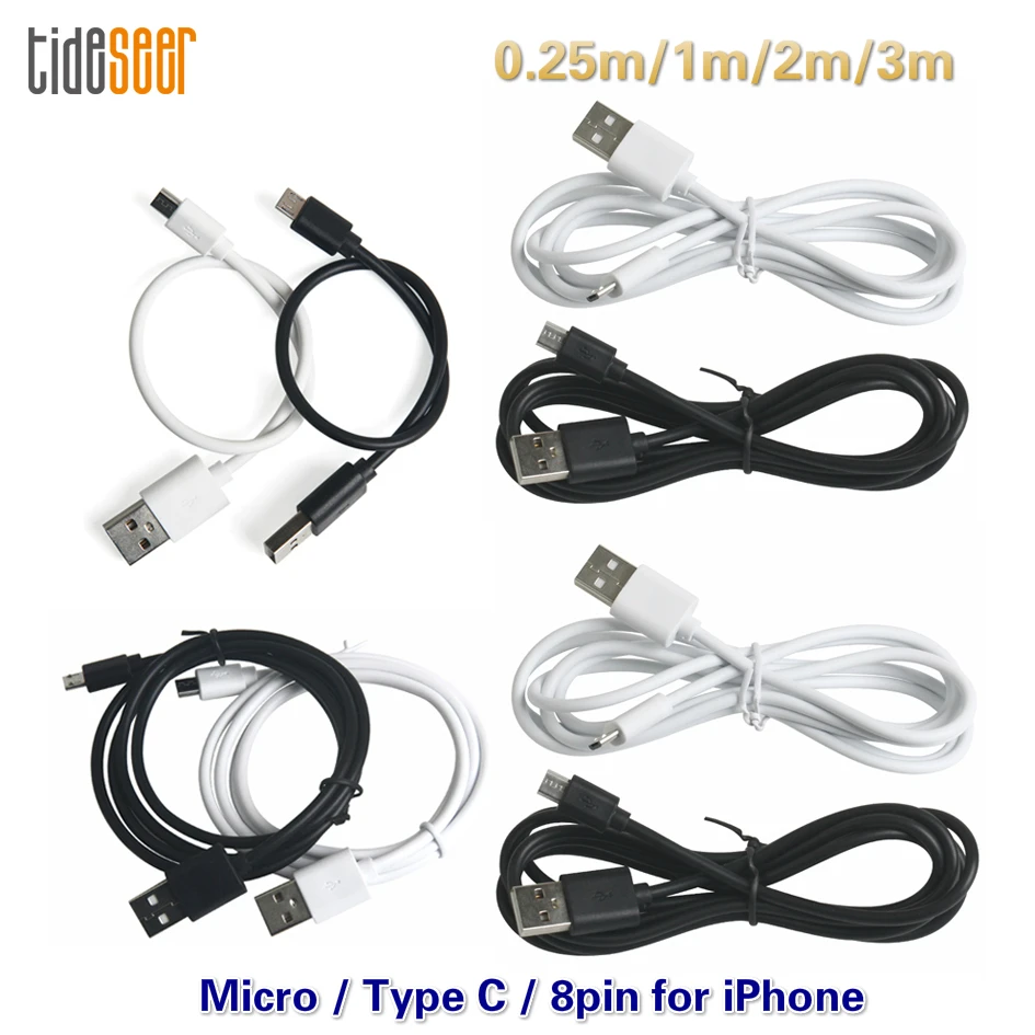 Кабель USB Type-C 1 м/2 м/3 м для Samsung S10 Plus кабели Micro быстрой зарядки Huawei Mate 20 Lite кабель