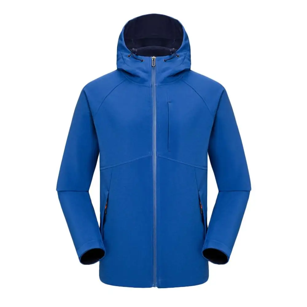 Hxroolrp Мужская зимняя ветрозащитная куртка с капюшоном для прогулок и