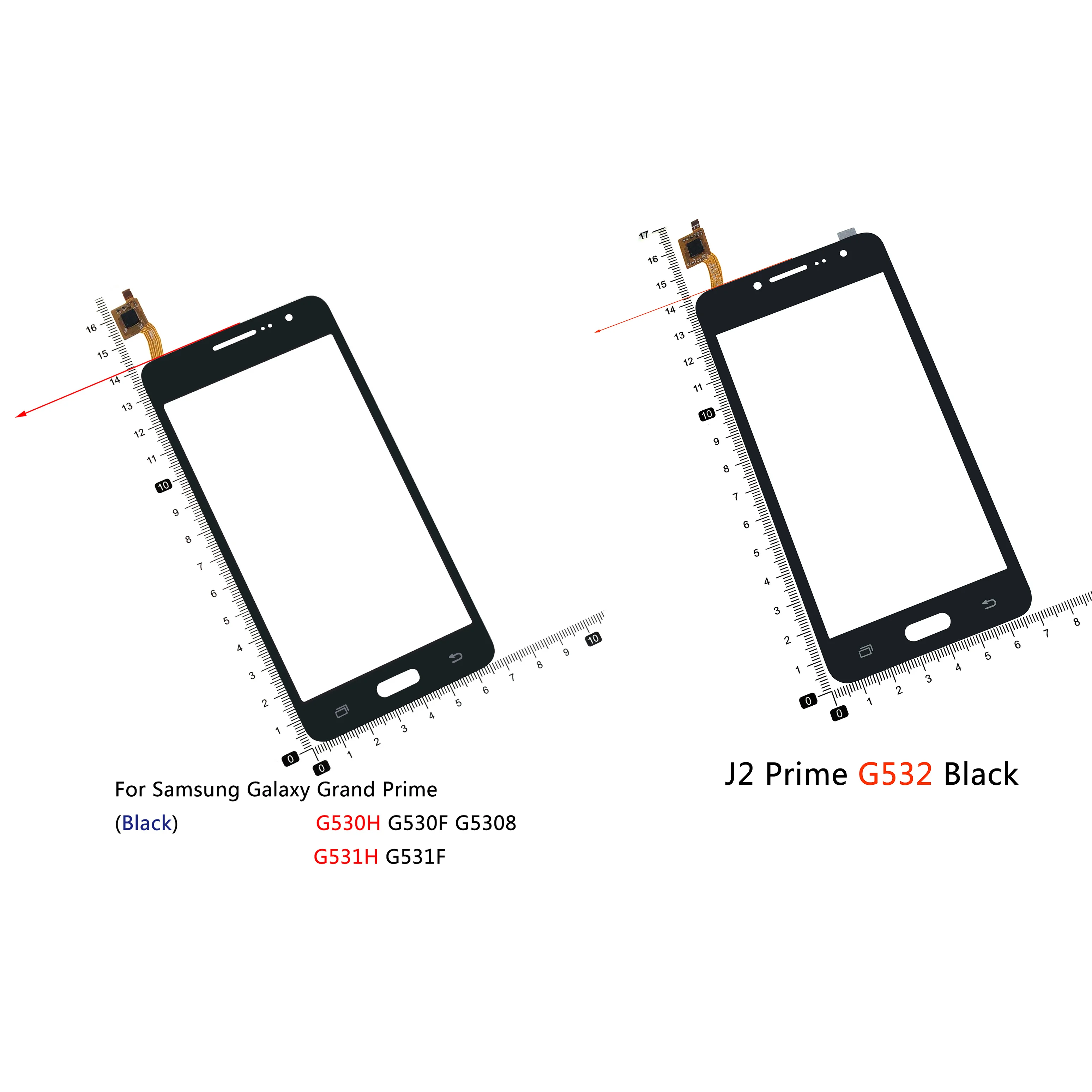 

For Samsung Galaxy Grand Prime G530 G5308 G531 H F J2 Prime G532 SM-G532 Touch Screen Digitizer Outer Front Glass Lens Panel