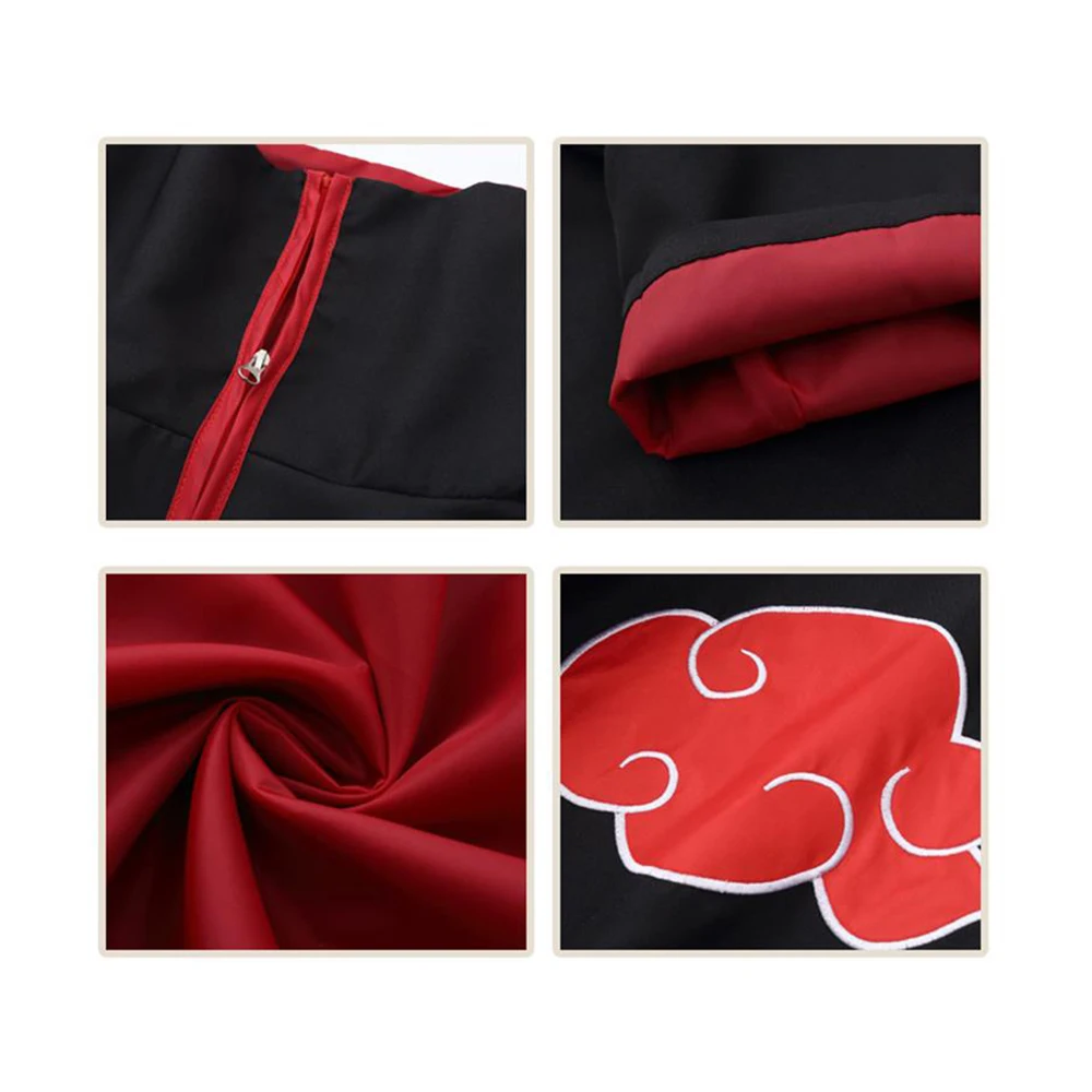 Аниме Akatsuki костюмы для косплея на Хэллоуин плащ Итачи повязка голову кольцо