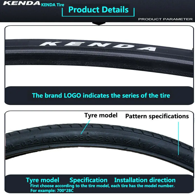 Шина KENDA 700 * 28C K193 22TPI не складываемая сверхлегкая велосипедная шина 85PSI