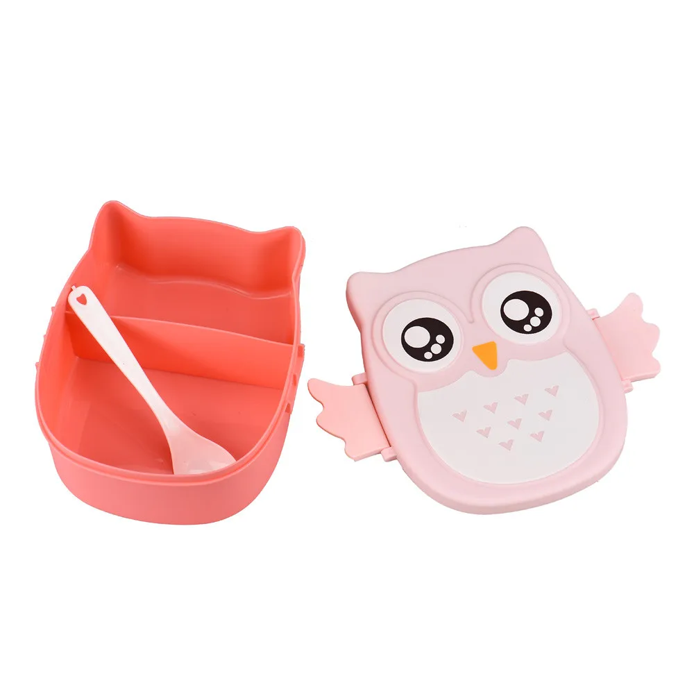 

Cute Owl Lunch Box Food Container Students Office Lunch Carrier Bento Box Case With Compartments Lunch Cases Box Hot Sale #763