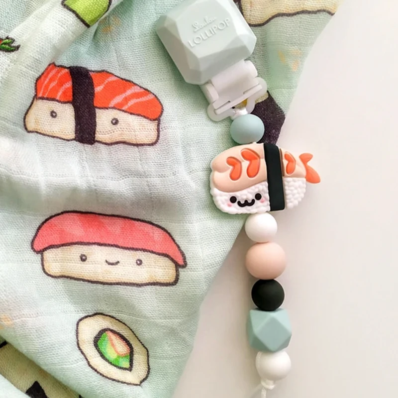 

Newborn Teether Clips For Baby Registry Shower Gifts Baby Pacifier Pure Natural Latex Kids Teething Silicone Beads