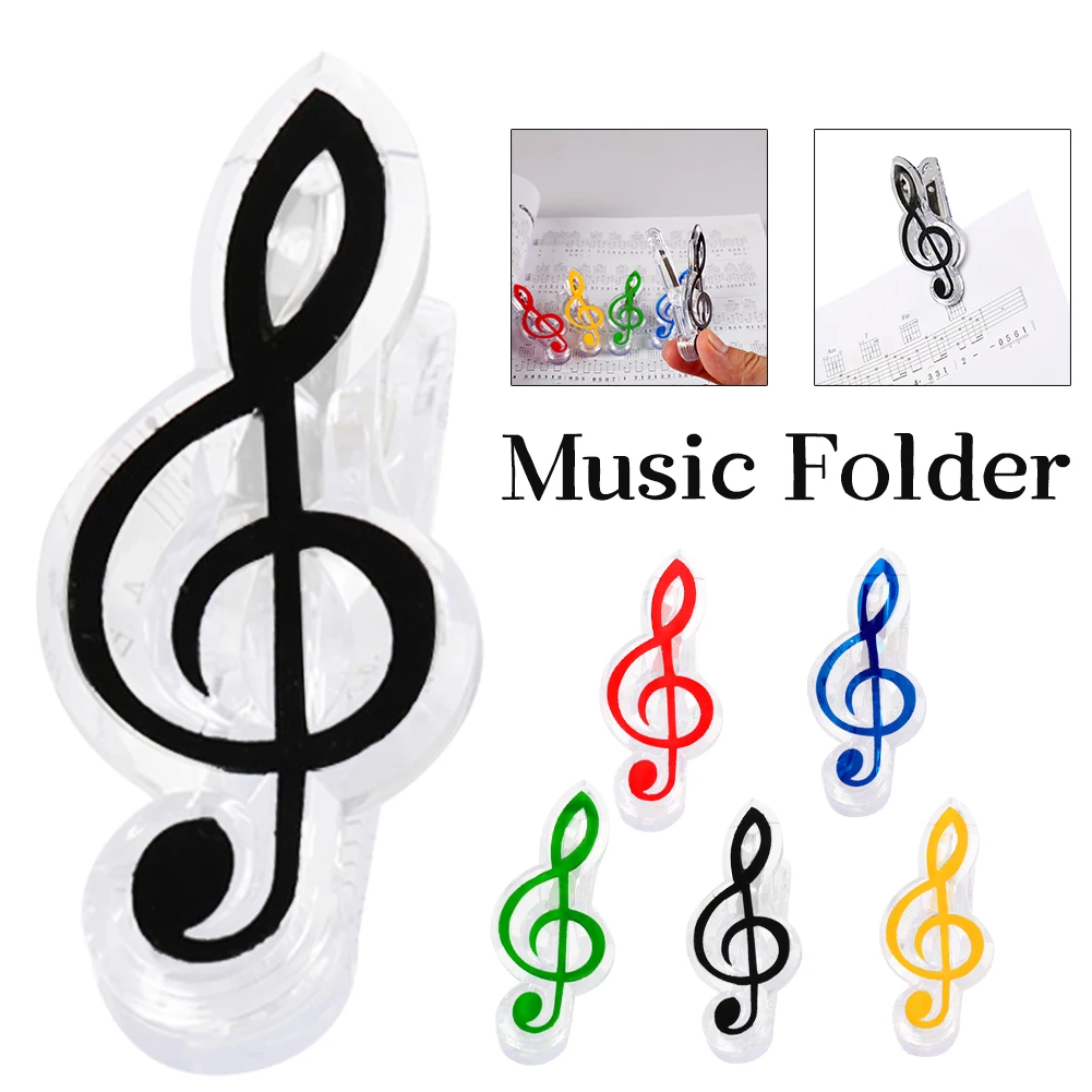 

Music Book Clips Plastic Quaver Musical Note Page Holder Colorful Bookmarks Stationery Clip for Paper Book Music Stand Accessory