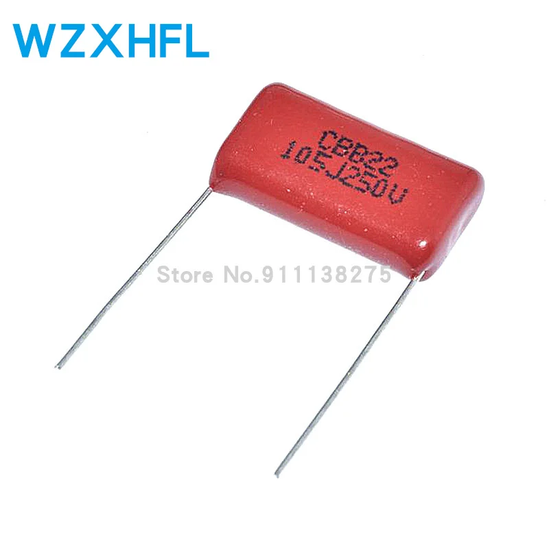 10 шт. 250V105J шаг 20 мм 250 в 105 1 мкФ CBB 250V105 полипропиленовый пленочный конденсатор |
