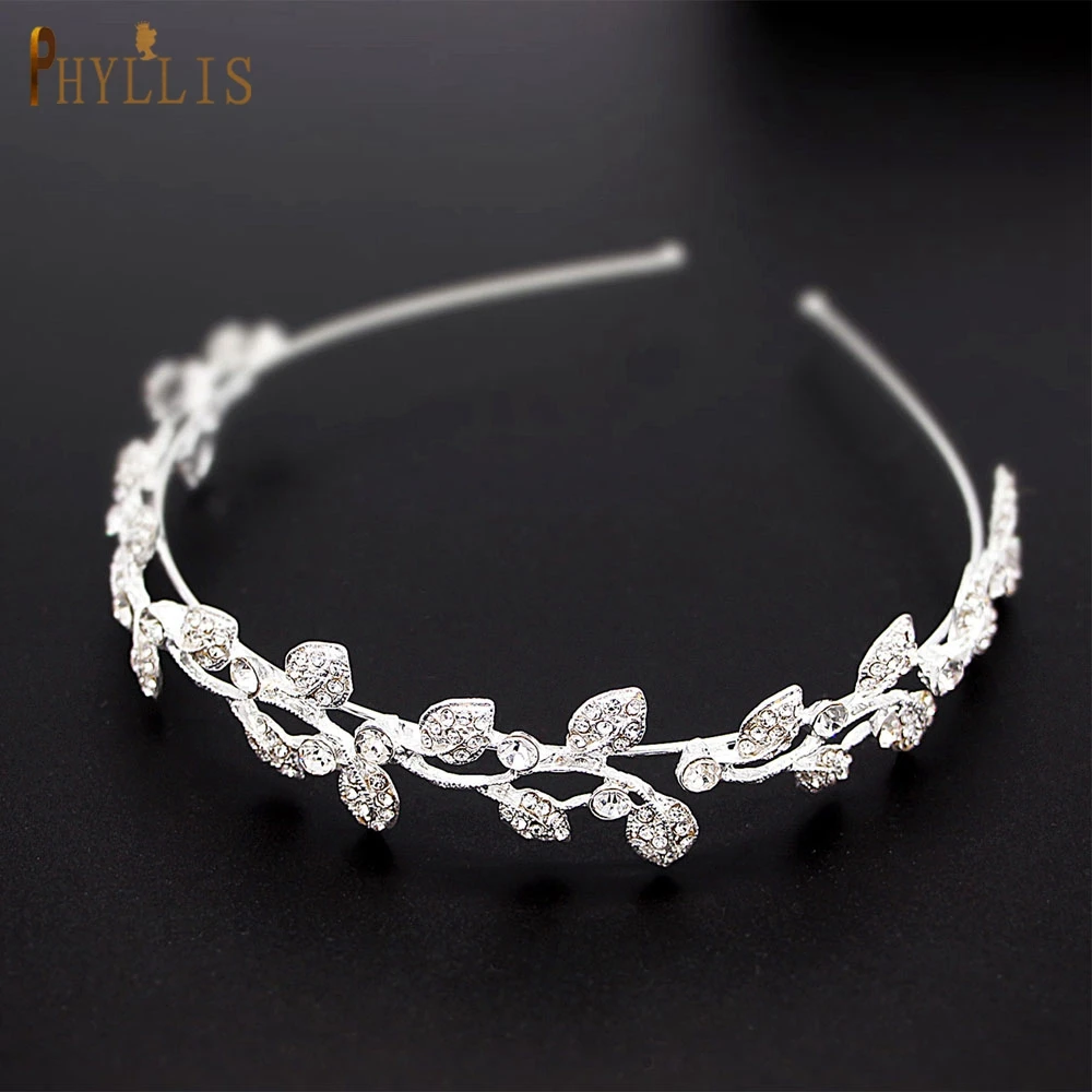 

PHYLLIS A08 Vintage Bride Headband Handmade Leaves Headpiece Bridal Girls Tiara Wedding Hair Accessories Women Hair Jewelry