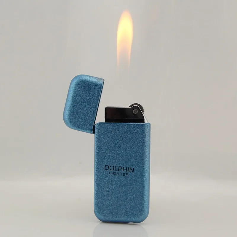

Ultra-thin Grinding Wheel Metal Ligher Open Fmale Lighter Portable Inflatable Cigarette Smoking Accessories Gadgets for Men