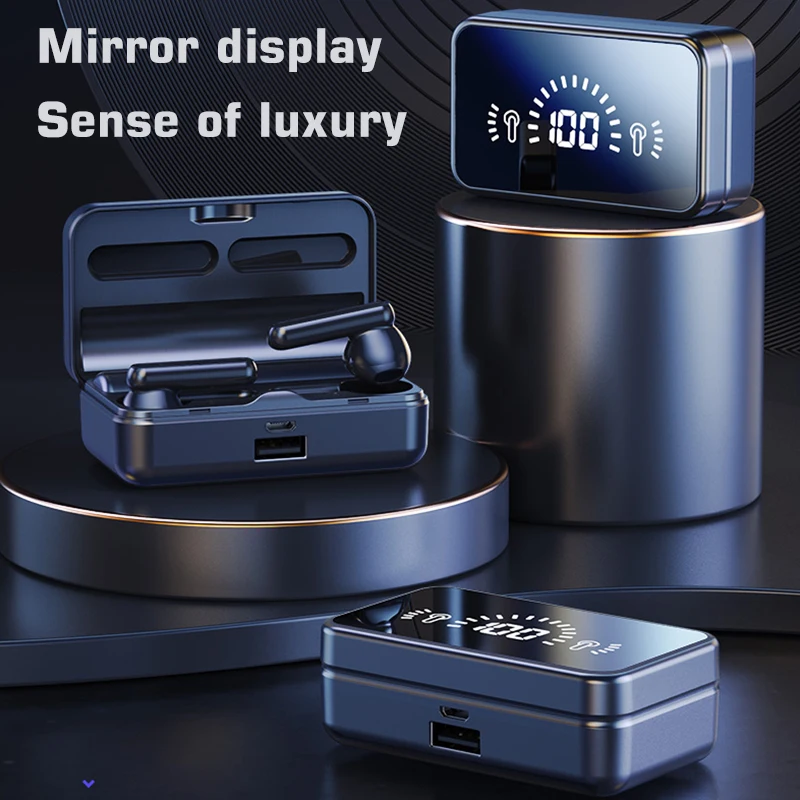 TWS Bluetooth V5.1 беспроводные наушники 3500 мА/ч зарядный чехол HiFi панорамный 9D объемный