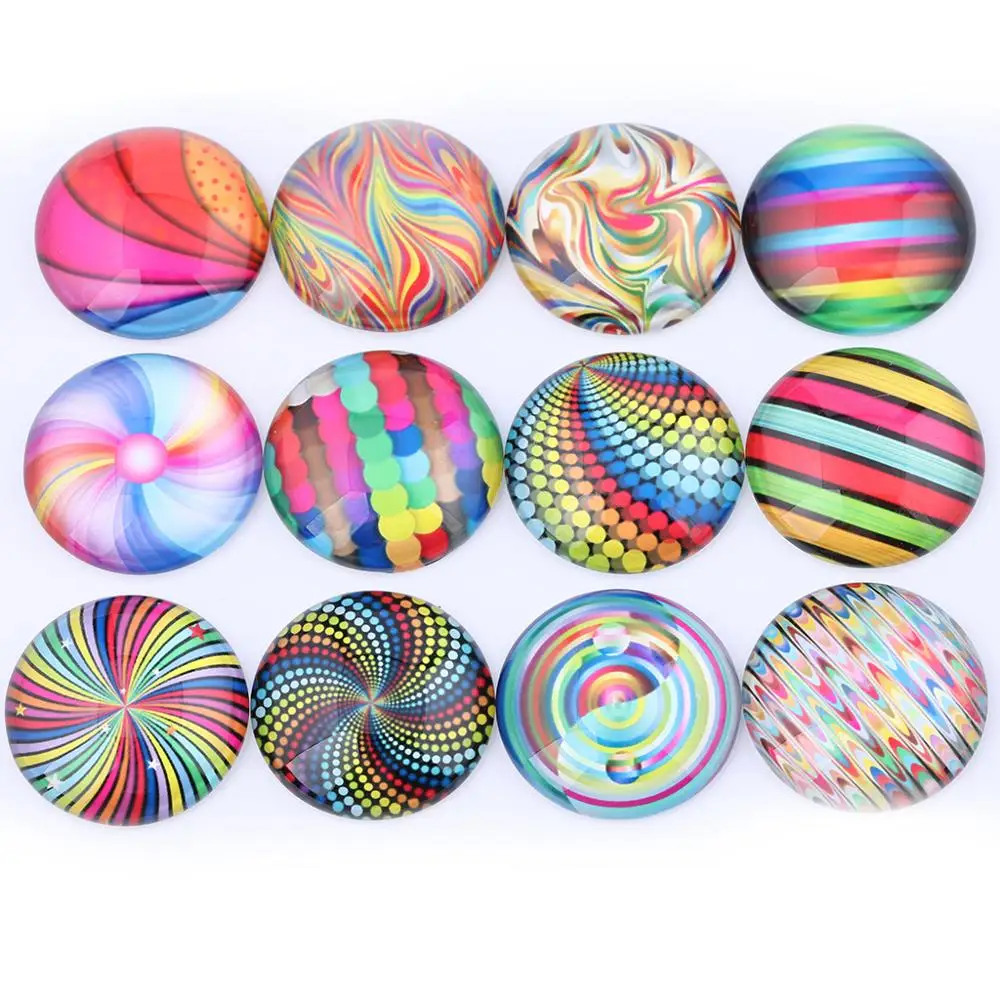 

mixed color swirl photo Round Glass cabochon 12mm 14mm 18mm 20mm 25mm diy earrings bracelets making accessories