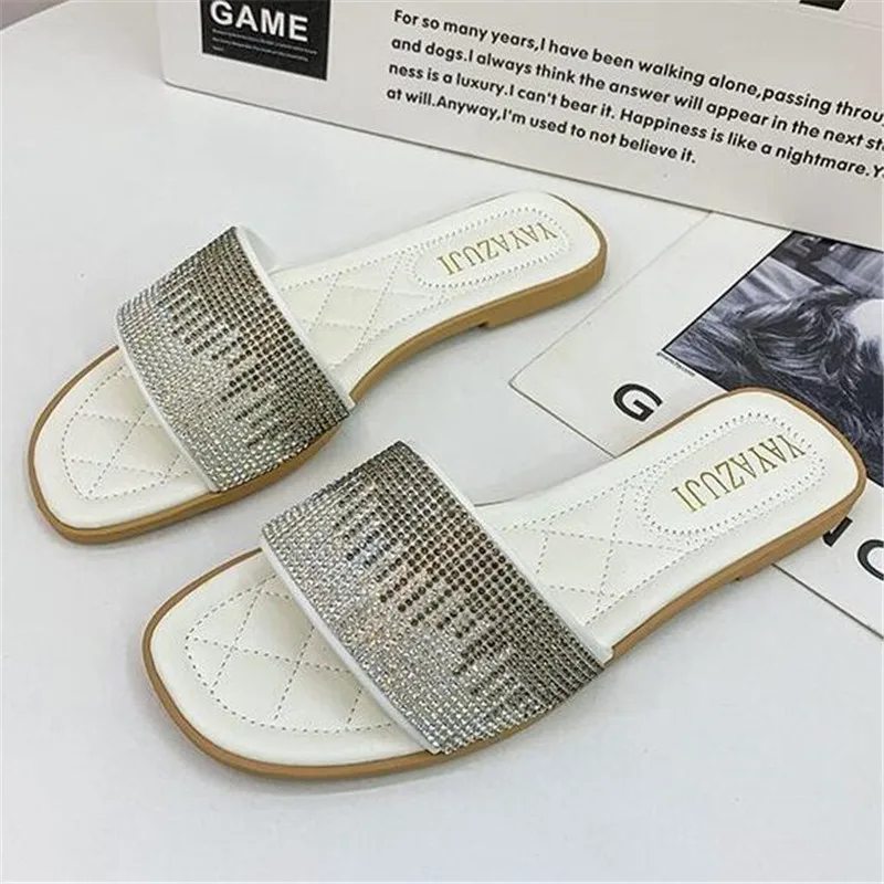 

Large size flat womens slides 2021 summer new women's sandals fashion platform slippers women's shoes casual women slipper