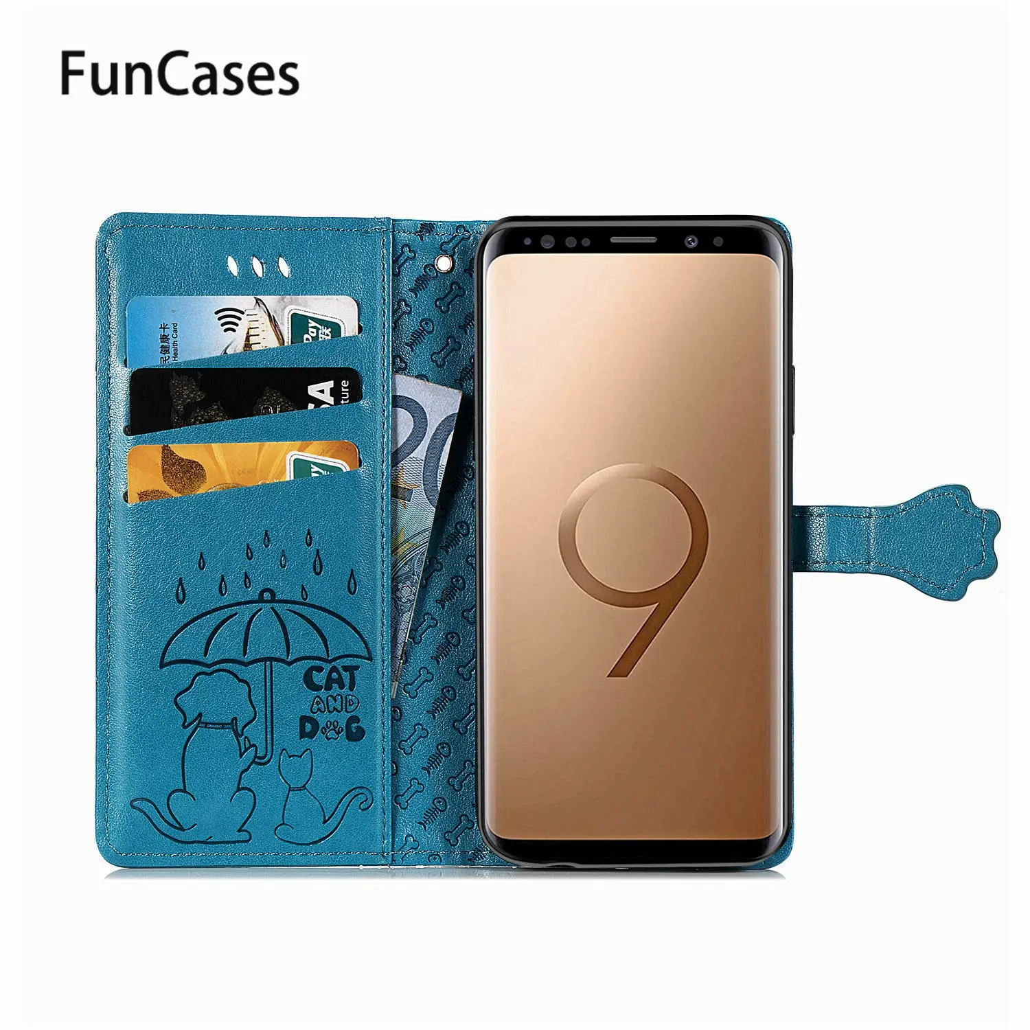 Чехлы с рисунками для Samsung S9 Estuche из искусственной кожи флип-кейс Galaxy telefoon S8 Plus S10
