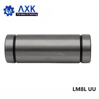 hot sale 1pc lm8luu long type 8mm linear ball bearing cnc parts for 3d printer