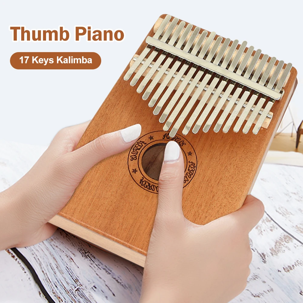 Body-Musical-Instruments портативный 17 клавиш калимба белый большой палец пианино звуковая