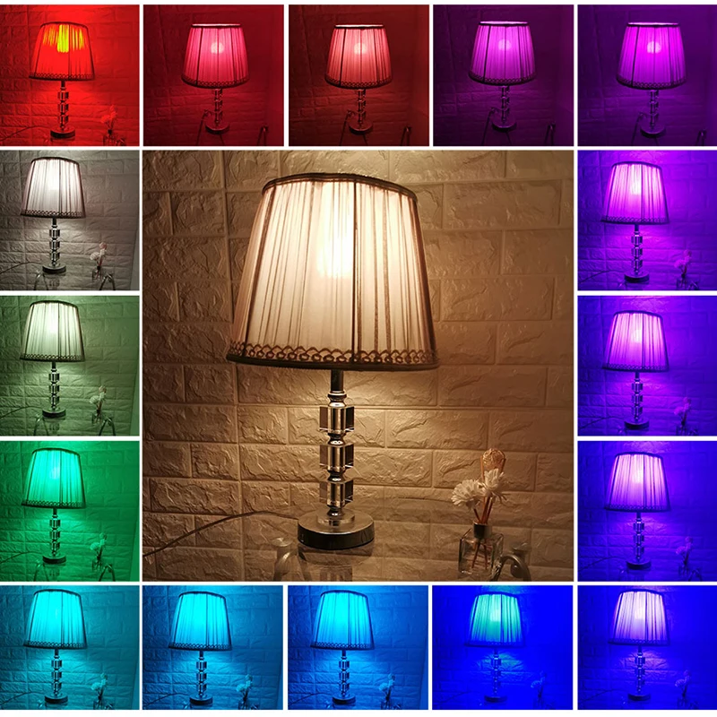 Цветная (RGB W/WW с козырьком декорированные лампа Алюминий праздничную атмосферу