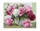 Безрамное diy картина по номерам цветы фотографии Раскраска по номерам для домашнего декора 4050 см Розовый пион