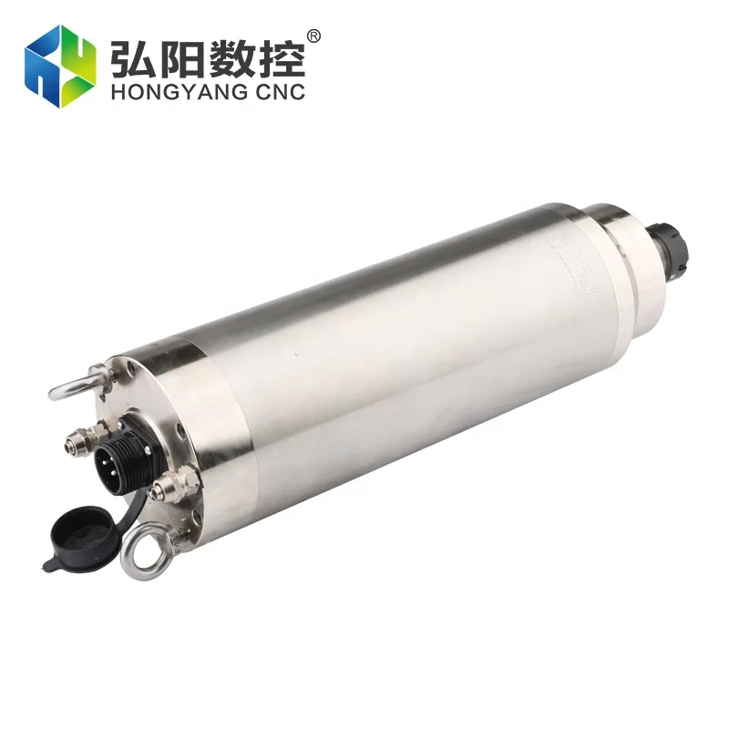 

HYCNC 62mm 800w 2400rpm ER11 Water Cooled Four Bearings CNC Router Spindle Motor For Metal Milling