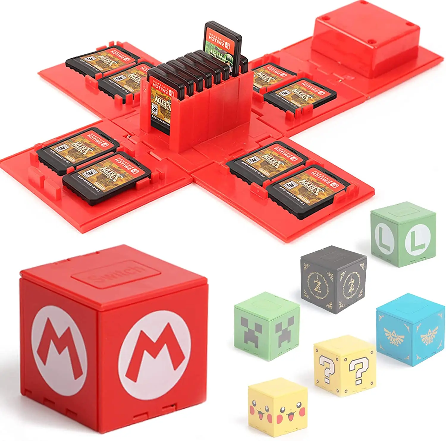 

16 In 1 Games Storage Case for Nintendo Switch Foldable Game Card Box Cube Disc Holder Organizer Portable Game Accessories