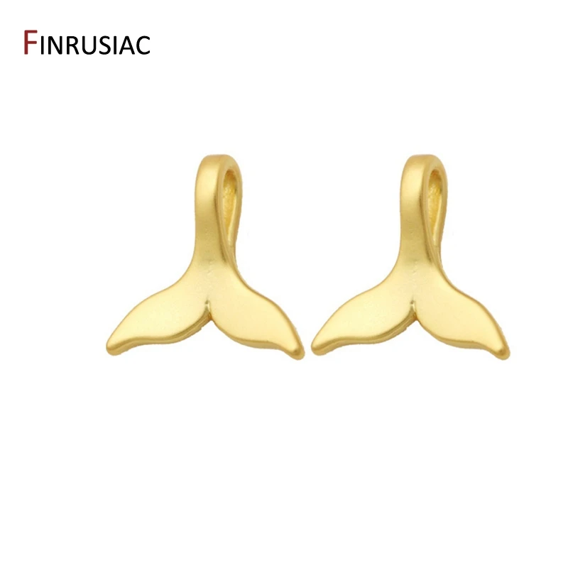

Gold Plated Whale Tail Fish Charm Mermaid Tail Pendant for Necklace / Earring jewelry Making