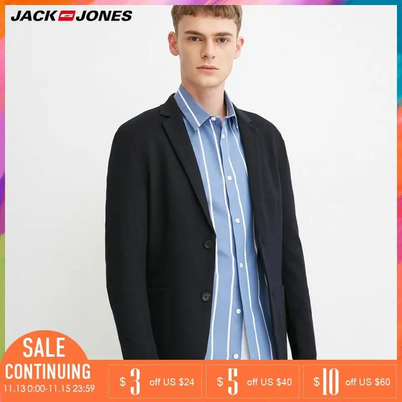 JackJones весна осень новый приталенный шерстяной Блейзер | 218108519|Пиджаки|