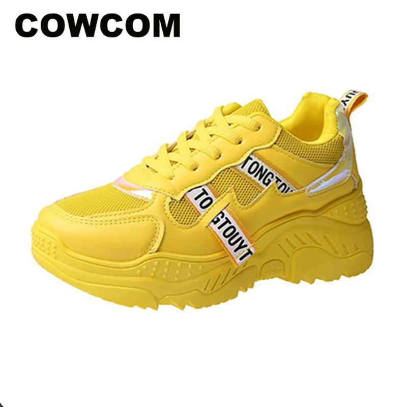 COWCOM/Повседневная Спортивная обувь женская новая белого цвета сезон весна осень