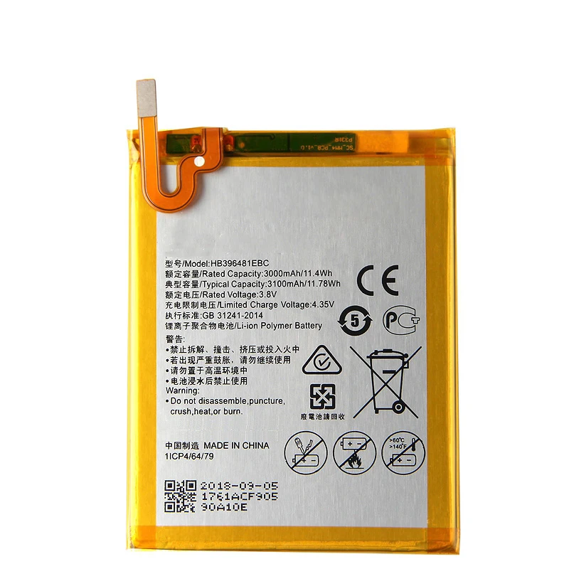 QrxPower запасная батарея 3100 мАч HB396481EBC для Huawei ASCEND G7 PLUS HONOR 5X G8 G8X RIO L03