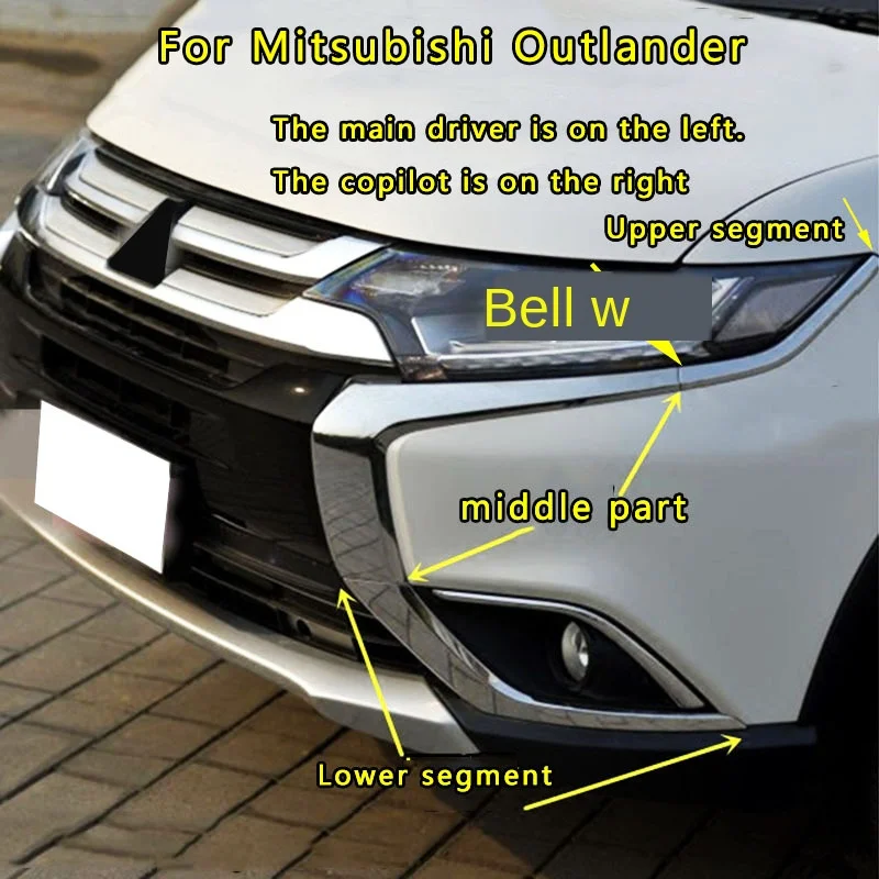 Крышка переднего бампера из АБС для Mitsubishi Outlander 2016 2017 2018|Хромирование| |