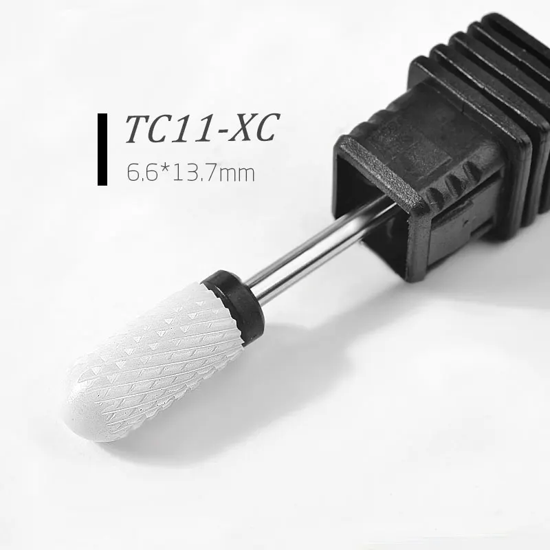 TC11-XC 1 шт. керамические 3/3" сверла для дизайна ногтей 23 Типа Фрезы для маникюра, пилка для электрического устройства, аксессуары для станка, инструмент для снятия заусенцев - Цвет: TC11-XC