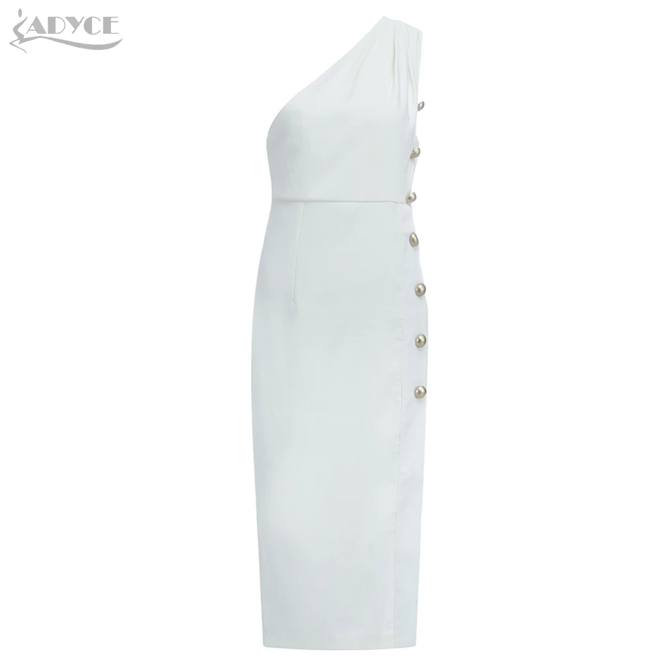 Adyce 2020 новое летнее Облегающее с завязками Клубное платье на одно плечо