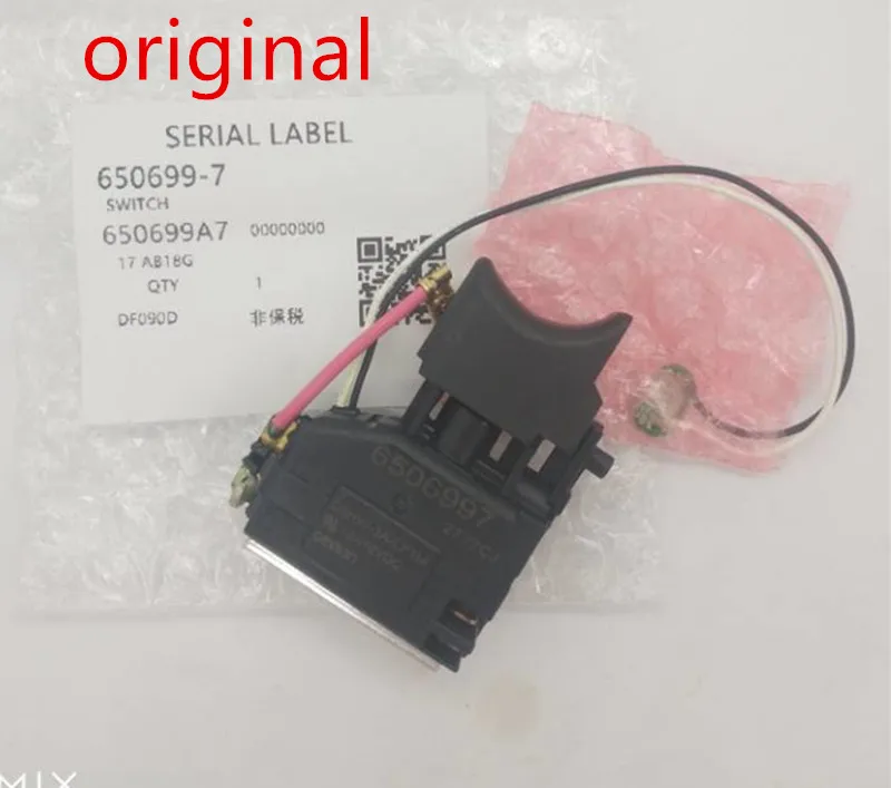 Переключатель 10,8 V для Makita 650699-7 6506997 650645-0 6506450 6505991 DF330DWE DF030DWE TD090DWE TD090D DF330D DF030D DF330DWLE DF030DW