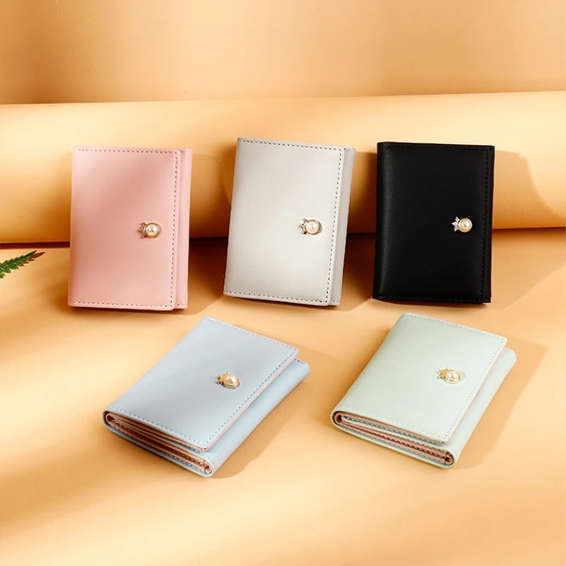 Модный женский мини-кошелек из искусственной кожи с пряжкой маленький кошелек