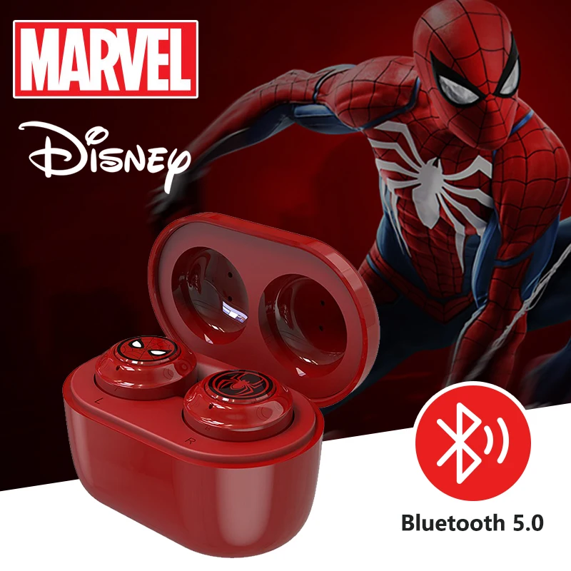 Наушники TWS мстители Беспроводная Bluetooth-гарнитура Marvel Человек-паук Hi-Fi стерео