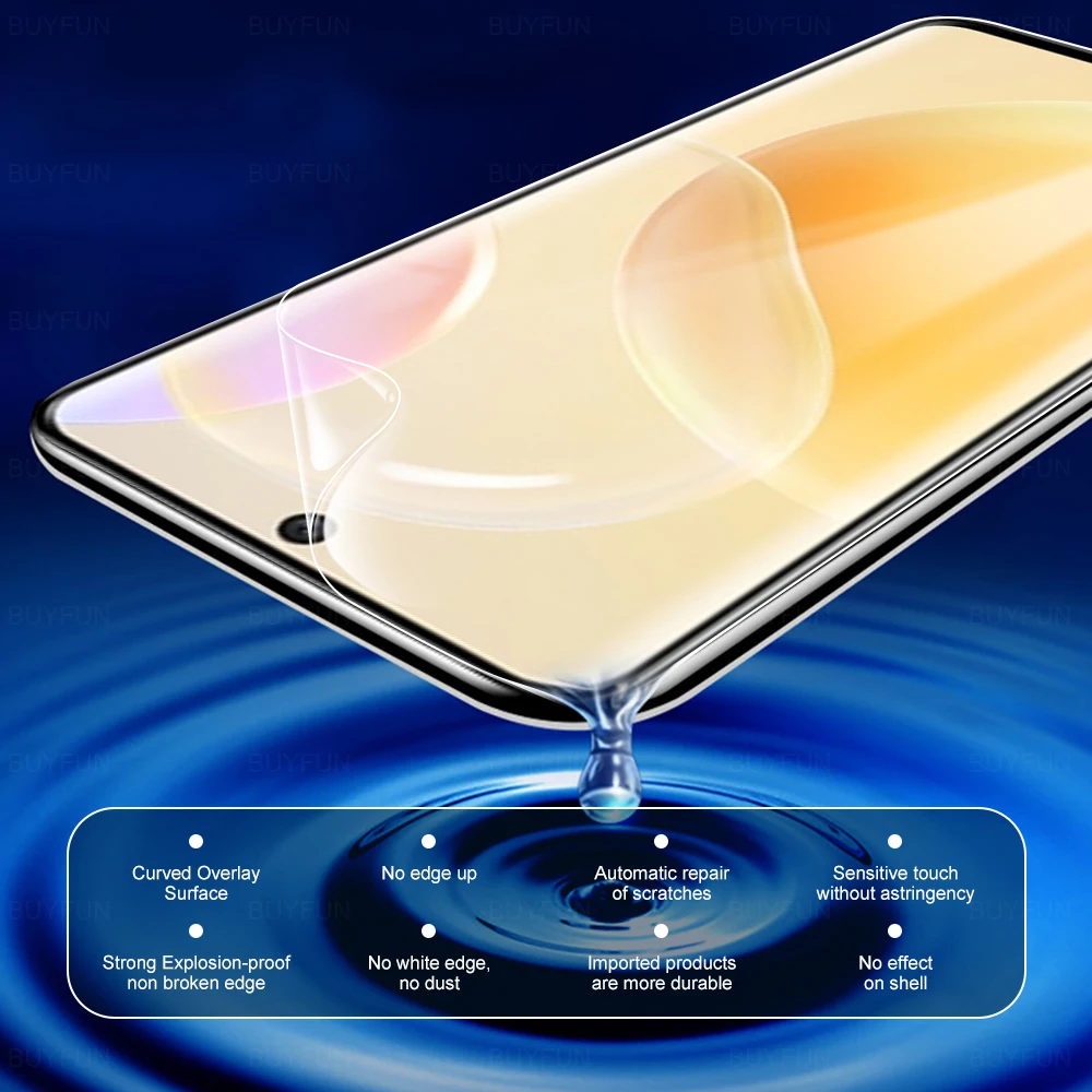 Защитная Гидрогелевая пленка 3 в 1 задняя линза для Huawei Nova 8 4G 5G защита экрана