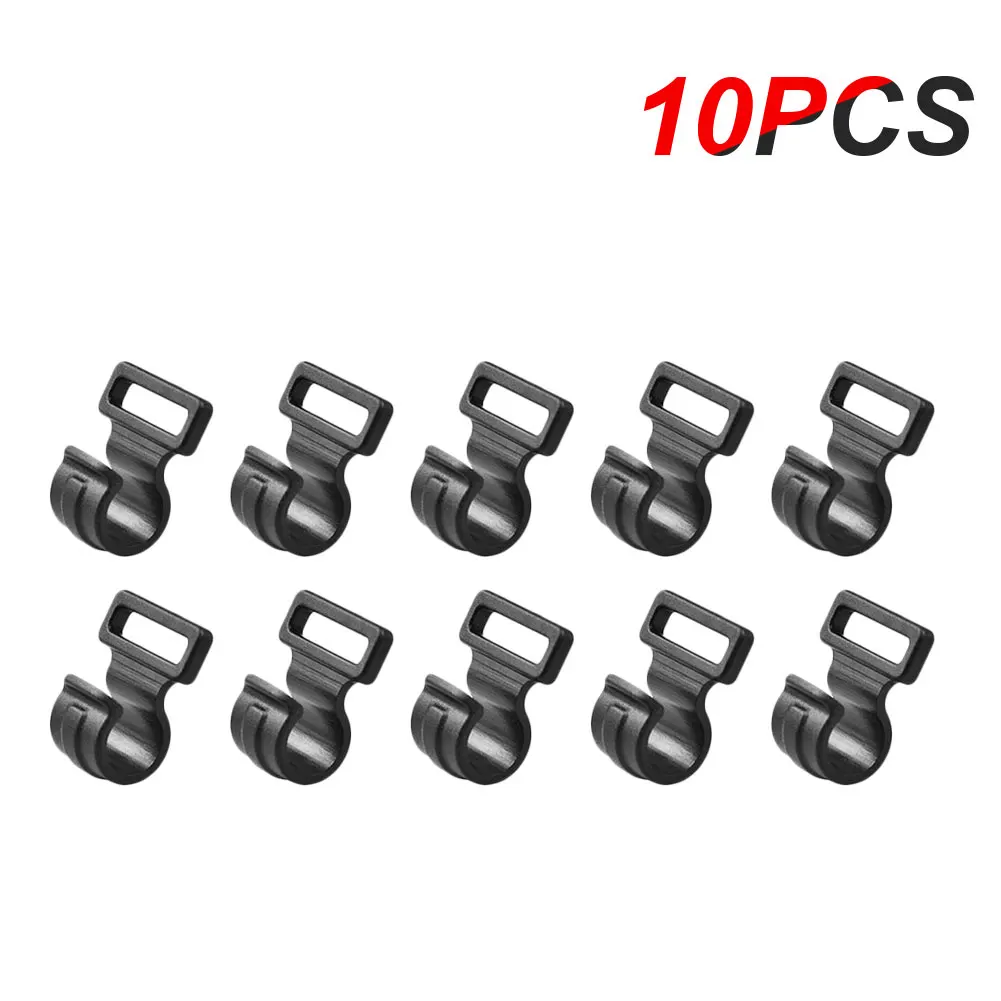 

10pcs 20mm Household Tent Hooks Camping Caravan Awning Tent Pole Plastic Inner C Clips S/M/L Portable Tent Pole Attach Hook