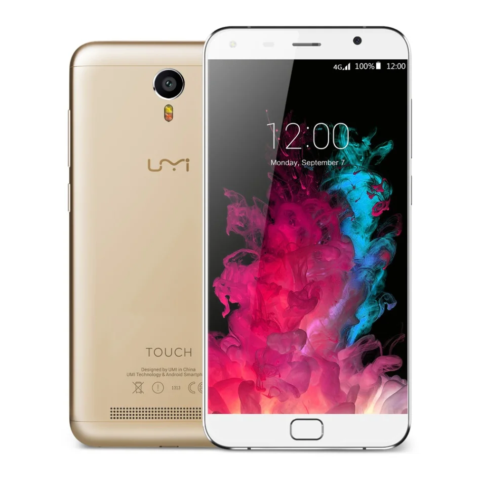 Золотой UMIDIGI сенсорный 4G смартфон 5," 2.5D 1920*1080 Android 6 3 Гб 16 Гб 5 Мп+ 13 МП Две камеры отпечатков пальцев OTG двухчастотный WiFi - Цвет: Золотой