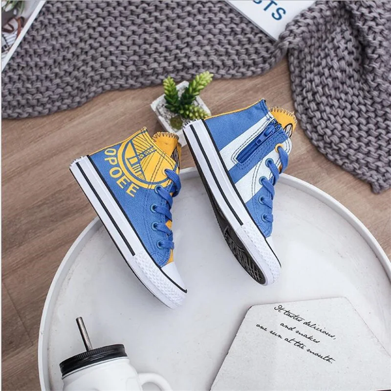 

Canvas high-tops Boys Shoes Kids Sneakers Toddler Soft Flat Shoes Childrens Breathable Casual Sport Shoes