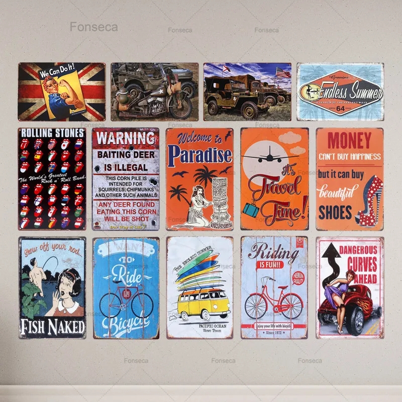 Винтажные металлические жестяные знаки для верховой езды домашний декор кафе