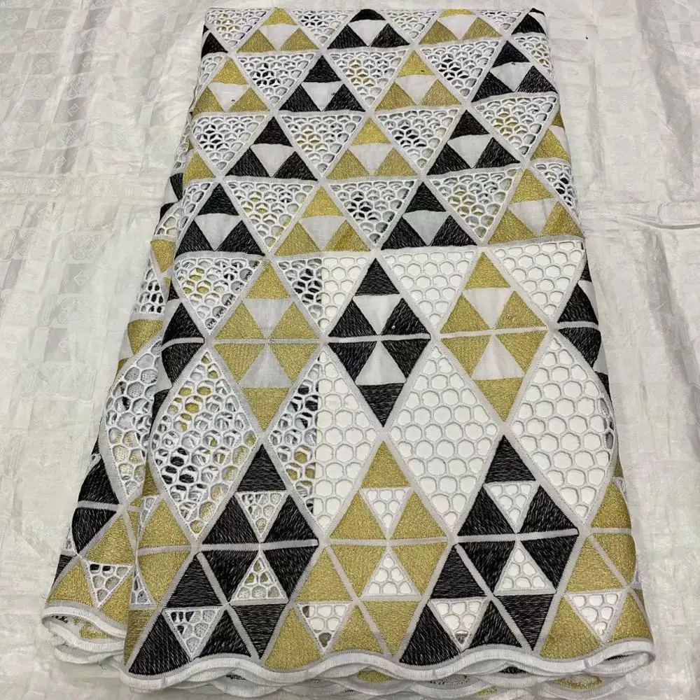 

Latest Party Embroidery African Women's Cotton Dry Lace Fabric For Sewing Dress OCH92(5Yards/Lot)
