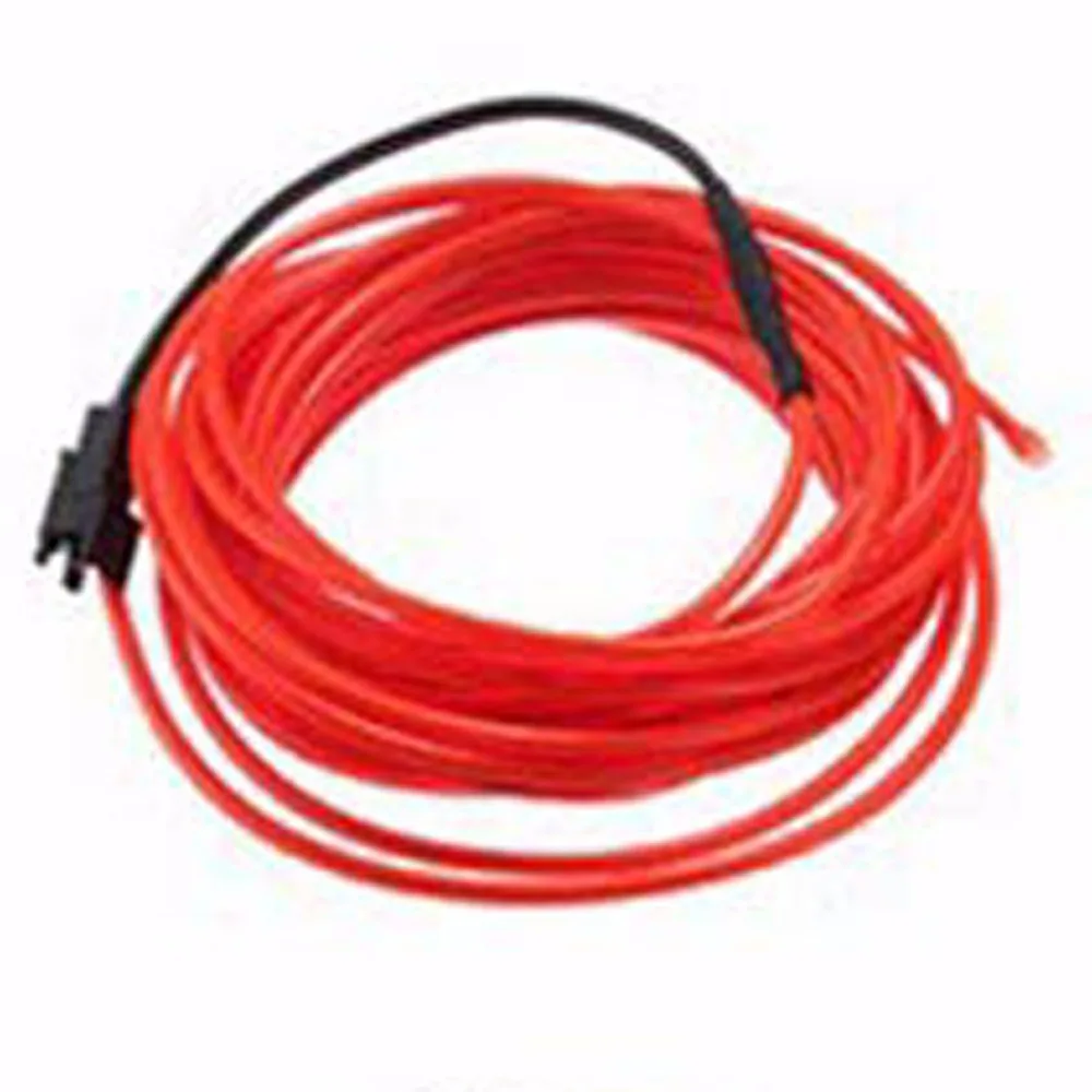 1/2/3/5 м Гибкий неоновый светодиодный светильник EL провода RGB светодиодный DC12V светильник Веревка Tube гибкий светодиодный неоновый светильник для Танцевальная вечеринка с рисунком машины, Костюмы